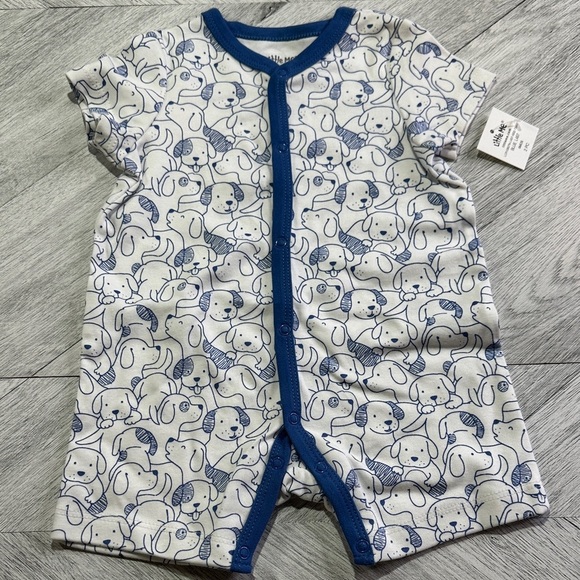 Little Me Striped and Puppy Print Bodysuit Duo - Picture 2 of 6